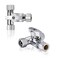 Pronese Brass 2Pcs ChromePlated AddATee 3Way 38 Inch Angle Stop Valve for Reverse Osmosis Water Filters Ice Maker Refrigerator