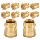 HeSun 10Pack Copper Press Fitting Adapter34 Press X 34 Female NPT Adapter LF BrassPEX1807356