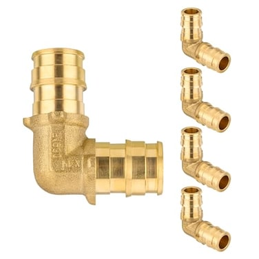 HeSun 5Pack PexA Fitting 12 Inch Pex A Expansion Elbow90Degree Expansion Fitting 12 x 12 ElbowASTM F1960PEX19600335