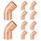 HeSun 10Pack Copper Fittings 12Inch 45Degree Copper Elbow C x C with Sweat Solder Connection