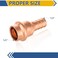 GUOFIS 10Pack Copper Press Fittings 12 inch Press X 12 inch PEX Crimp Coupling Adapter for Copper TubePEX Pipe Connection with StopPRESS012