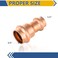 GUOFIS 10Pack Copper Press Coupling34 x 12 Reduce Coupler Fittings for Copper Tube Connection with Stop