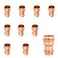 EFIELD Pack of 10 1 x 34 Copper Press Fit Coupling Fittings With Stop For Copper Tube Connection LBP DesignPRESS003