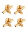 EFIELD 4Pack 12 Pex x 12 Pex x 12 Female NPT Dropear Tee Barb Crimp Pex Brass Fitting ASTM F1807PEX1807250