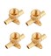 EFIELD 4Pack 12 Pex x 12 Pex x 12 Female NPT Dropear Tee Barb Crimp Pex Brass Fitting ASTM F1807PEX1807250
