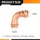 HeSun 10Pack 34 x 34 Copper Press Elbow90 Degree P x P Pressure Fittings for Copper Tube ConnectionPRESS005