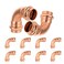 HeSun 10Pack 34 x 34 Copper Press Elbow90 Degree P x P Pressure Fittings for Copper Tube ConnectionPRESS005