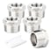TAISHER 5PCS 304 Stainless Steel New Reducer Hex Bushing 34 NPT Male x 38 NPT Female Reducing Pipe Adapter Fitting