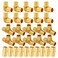 Uenede 30PCS LF Brass 34 Inch PEX Coupling Barb Crimp Pipe Tube Fitting Kit Straight10 Elbow10 Tee10