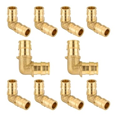 HeSun 10Pack PexA Fitting 34 Inch Expansion Elbow90DegreePex Expansion Fitting 34 x 34 ElbowASTM F1960PEX1960035