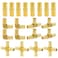 Hooshing 20PCS PEX Fittings Combo 12 Inch Straight Coupling 90 Degree Elbow Tee 4 Ways Fittings Solid Brass Barb Crimp Pipe Hose Fittings