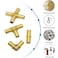 Hooshing 20PCS PEX Fittings Combo 12 Inch Straight Coupling 90 Degree Elbow Tee 4 Ways Fittings Solid Brass Barb Crimp Pipe Hose Fittings
