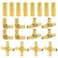 Hooshing 20PCS PEX Fittings Combo 12 Inch Straight Coupling 90 Degree Elbow Tee 4 Ways Fittings Solid Brass Barb Crimp Pipe Hose Fittings