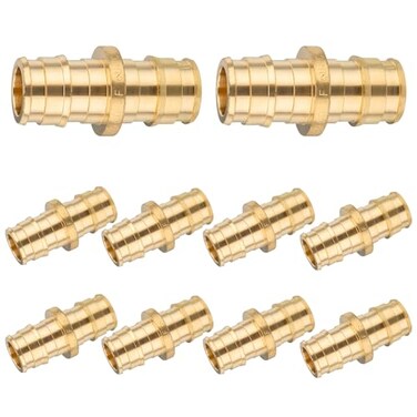 HeSun 10Pack 34 Inch PexA Expansion CouplingPex Expansion Fitting 34 x 34 CouplingASTM F1960PEX1960010