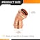 HeSun 5Pack Copper Press Elbow45 Degree 1 x 1 Pressure Fittings P x P for Copper Tube Connection