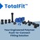 Uponor TotalFit 34 inch Coupling PushtoConnect Engineered Polymer Fitting System for PEX PERT CPVC and Copper TF4777575