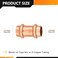 HeSun 10Pack 12 x 12 Copper Press Coupling with Stop P x P Press Fittings for Copper Tube ConnectionPRESS001