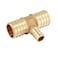 EFIELD Pack of 3 Efield 1 x1X 12 Pex Reducing Tee Brass Barb Crimp Fittings ASTM F1807PEX18070863PCS
