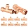 HeSun 10Pack Copper Press Tee 34 x 34 x 12 Pressure Fittings P x P x P for Copper Tube ConnectionPRESS018