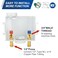 EFIELD Washing Machine Outlet Box 12inch Copper Press Inlet with Center Drain WhiteWM055
