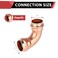 EFIELD Pack of 5 1 x 1 Copper Press Fit 90 Degree Elbow Fittings For Copper Tube ConnectionPRESS033