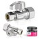 EFIELD Pro 4Pack Straight Stop Valve 12 Nominal 58 OD Compression x 38 OD 14Turn Heavy Duty Chrome Plated LF BrassVALVE372