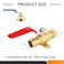 HeSun 2 PCs 34 Inch PEX A Expansion Ball Valve with Drop EarBrass Shut Off Valve Fit PEX A Expansion Pipe ASTM F1960 RedBlue