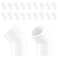 Sevenjungle 20 Pack 34 Inch 45 Degree PVC Elbow Pipe Fittings Socket x Socket Fits 1050 OD SCH40 Pipe PVC Connectors for Irrigation Pool Plumbing Greenhouse and DIY Frames White