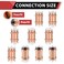 EFIELD Pack of 10 34 x 34 Copper Press Fit Coupling Fittings No Stop Pro Pack 34inchPRESS026