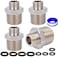 YullSorom Brass Pipe Fittings Water Hose AdapterG 12 Male to 38 Male Reducer AdapterCompression Fitting for Kitchen Bathroom Faucet Supply Hose Stop Valve Adapter Pipe Connector 4pcs