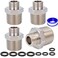 YullSorom Brass Pipe Fittings Water Hose AdapterG 12 Male to 38 Male Reducer AdapterCompression Fitting for Kitchen Bathroom Faucet Supply Hose Stop Valve Adapter Pipe Connector 4pcs
