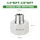 TAISHER 5PCS 304 Stainless Steel Pipe Fitting Reducer Adapter 38 NPT Male x 34 NPT Female