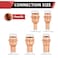 EFIELD Pack of 10 34 inch Copper Press x 34 inch PEX Crimp Coupling Copper Fittings Adapter For Copper and Pex Pipe Connection LBP DesignPRESS022