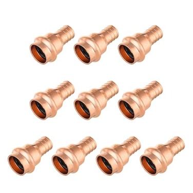 EFIELD Pack of 10 34 inch Copper Press x 34 inch PEX Crimp Coupling Copper Fittings Adapter For Copper and Pex Pipe Connection LBP DesignPRESS022
