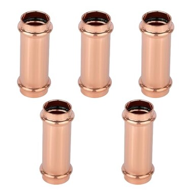 EFIELD Pack of 5 34 x 34 Copper Press Fit Extended Coupling Fittings No StopPRESS029