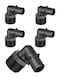 EFIELD 5Pack Poly PPSU Barb Crimp Pex 34 X 34 Male NPT Elbow Adapter Fittings ASTM F2159 34x34PPSU1807106