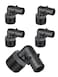 EFIELD 5Pack Poly PPSU Barb Crimp Pex 34 X 34 Male NPT Elbow Adapter Fittings ASTM F2159 34x34PPSU1807106