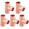 ZOWZEA Copper Tee For 34OD tubingCopper ThreeWay Fitting Welding Joint Sweat Solder Connection for Residential and Commercial Plumbing HVAC Air Conditioning Systems 5 Pack