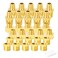 GASHER 30PCS Brass Pipe Fitting Hex Bushing Reducer Adapter Reducing Hex Nipple 14 Inch NPT x 18 Inch NPT