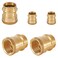 GUOFIS Copper Press Fittings Adapter34 Press Fit x 34 Female NPT ThreadedLF Brass Material5 PACKPEX18073565Pack