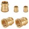 GUOFIS Copper Press Fittings Adapter34 Press Fit x 34 Female NPT ThreadedLF Brass Material5 PACKPEX18073565Pack