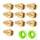 FullMayPro 12inch Press Propress X 12 PEX Crimp Coupling Brass Fittings Adapter For Copper and Pex Pipe ConnectionLeadFree 10PC 12inch
