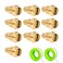FullMayPro 12inch Press Propress X 12 PEX Crimp Coupling Brass Fittings Adapter For Copper and Pex Pipe ConnectionLeadFree 10PC 12inch