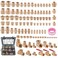 Ailbiuko 105PCS Brass Pipe Fittings Assortment Kit NPT AdapterReducer Bushing Hex Nipple Reducing Hex Coupling90 Degree Street ElbowStreet TeeBall ValveHex Head PlugsSocket Plug Fittings Kits