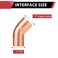 EFIELD 5Pack 1 FTG x 1 Copper Short Radius 45 Street Elbow Copper Fittings 1x1COPPER028