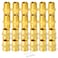 GASHER 24PCS Brass Pipe Fitting Hex Nipple Brass Hex Coupler 38 x 38 NPT Male Thread Pipe 38Inch x 38Inch NPT Female Thread Pipe