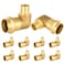 EFIELD Pack of 10 34 Copper Press X 34 PEX Crimp Elbow Brass Fittings For Copper and Pex Pipe ConnectionPRESS093