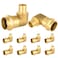 EFIELD Pack of 10 34 Copper Press X 34 PEX Crimp Elbow Brass Fittings For Copper and Pex Pipe ConnectionPRESS093