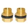 Hooshing 2PCS Brass Bulkhead Fitting 1 Male x 1 Female Thread Water Tank Connector for Rain Barrels Aquariums Tubs Pools
