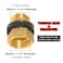 Hooshing 2PCS Brass Bulkhead Fitting 1 Male x 1 Female Thread Water Tank Connector for Rain Barrels Aquariums Tubs Pools